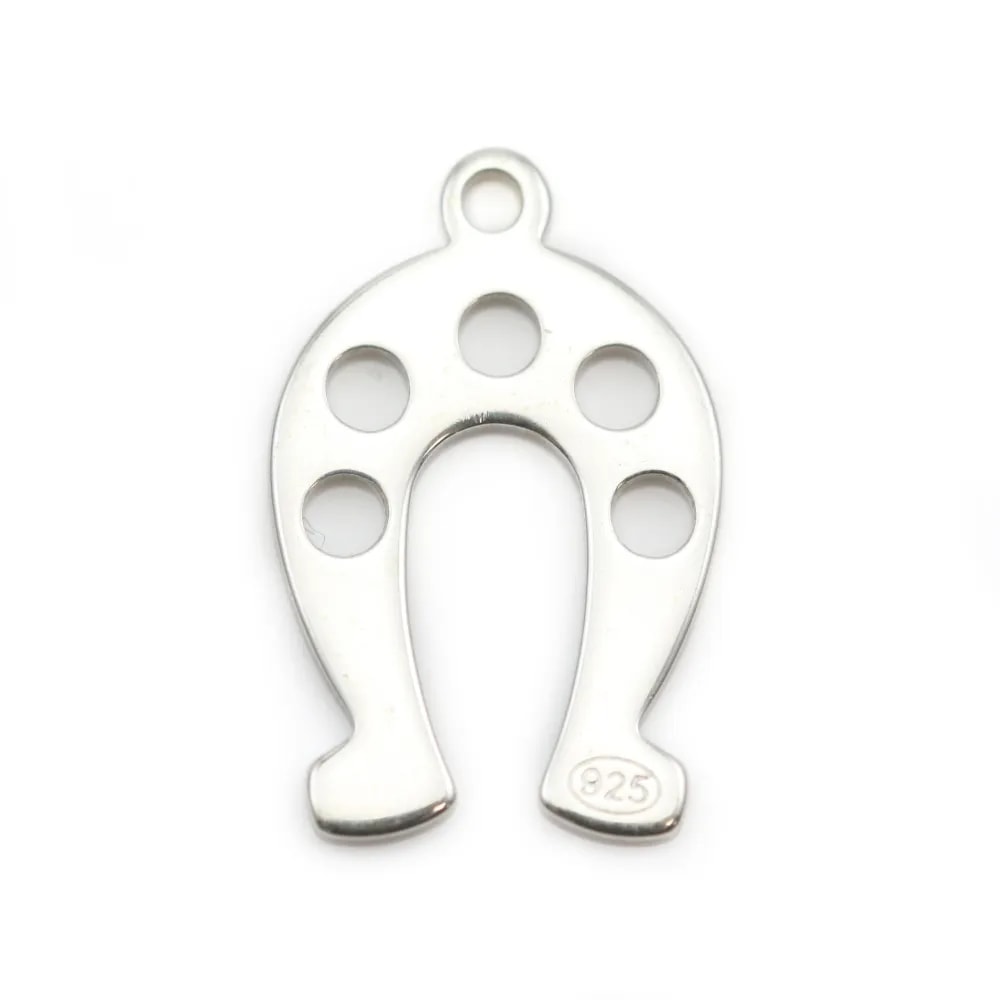 Charm star openwork ,sterling silver 925, 8x13.5mm x 2pcs