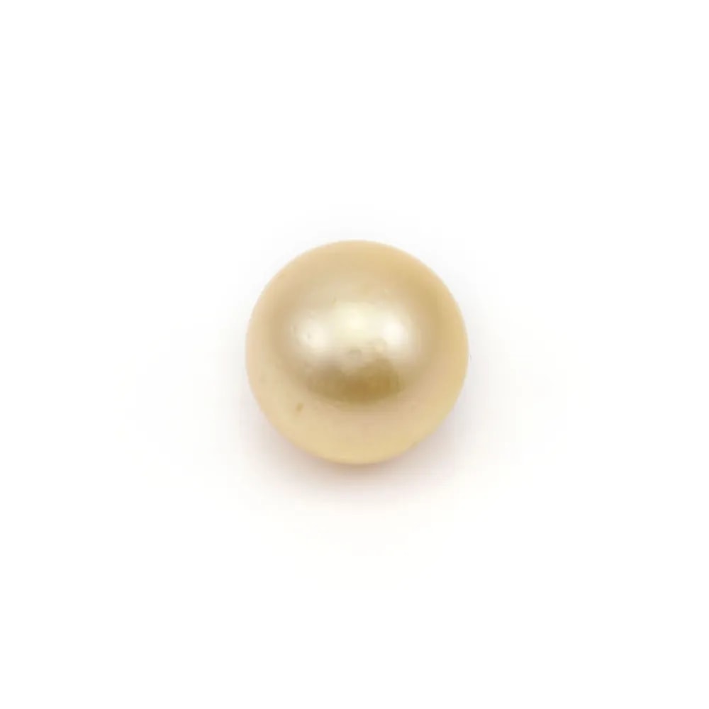 Perle des mers du Sud, champagne, ronde, 9-9.5mm x 1pc
