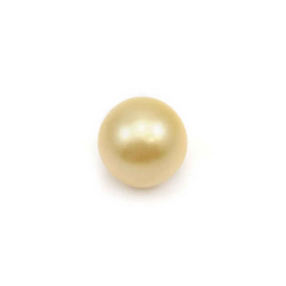 Perle des mers du Sud, champagne, ronde, 9.5-10mm x 1pc