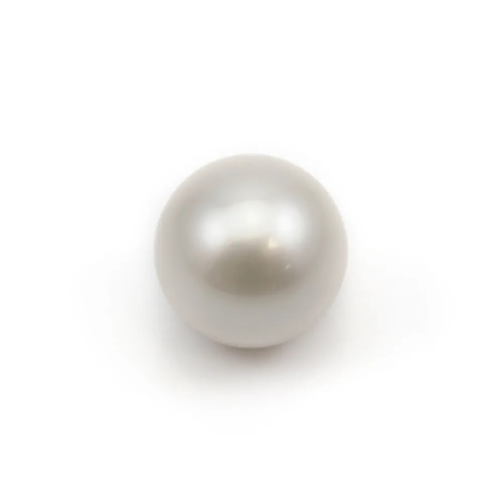 Perle des mers du Sud, blanche, ronde, 13-14mm, AA x 1pc