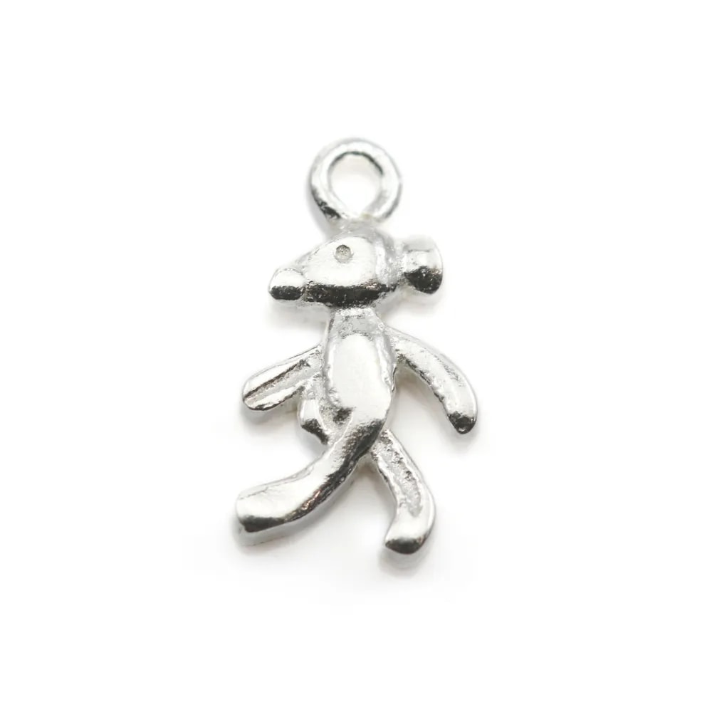 925 sterling silver charm  bear 5x10mm x 2pcs