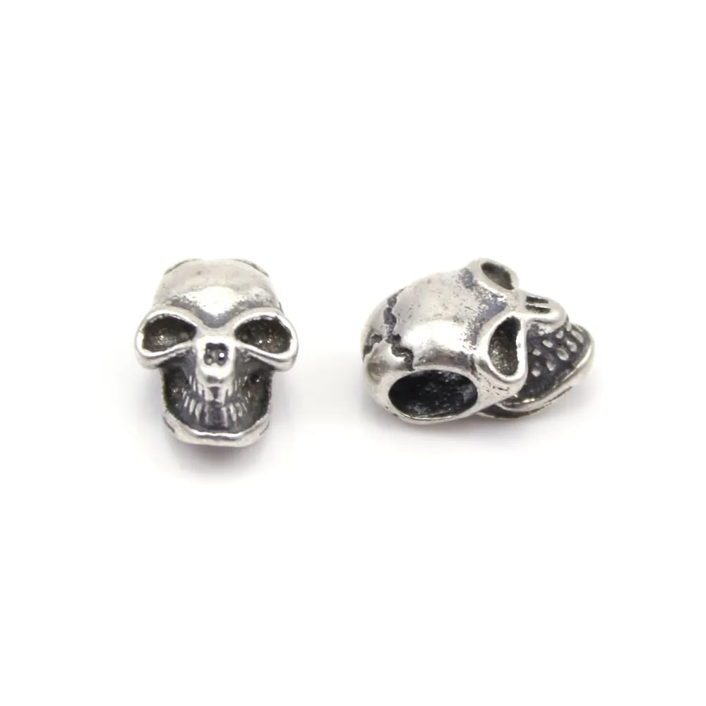 Pendentif tête de mort  Argent 925 10x17mm x 1pc