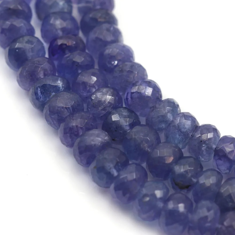 Tanzanite rondelle facette x 45cm