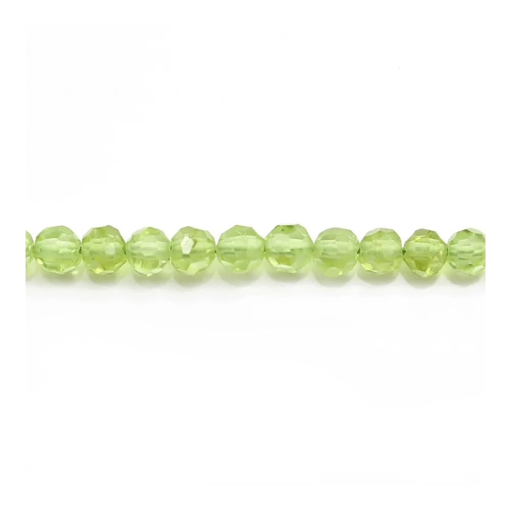 Peridot rond  facette 6mm x 2pcs 