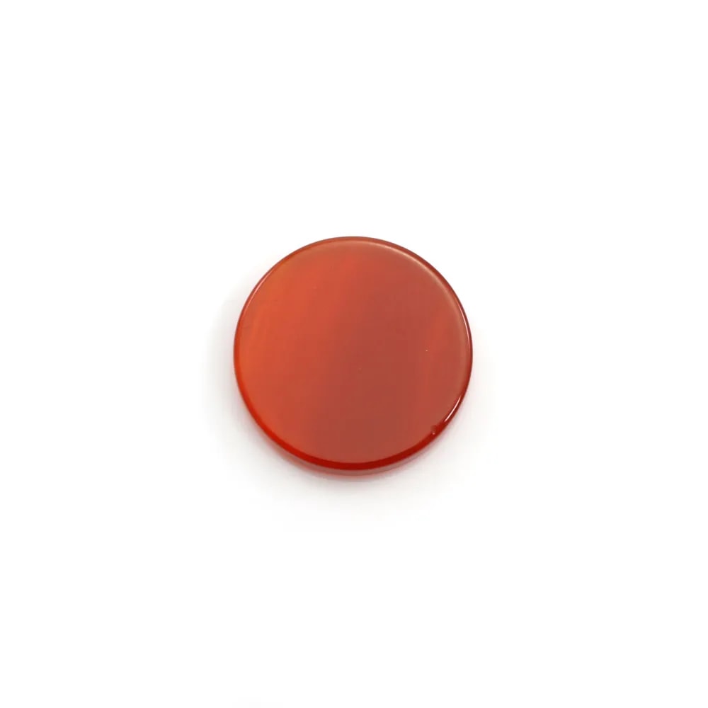 Cabochon cornaline, rond plat, 12mm x 1pc
