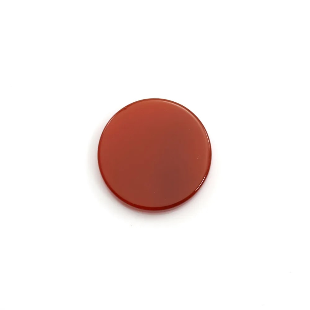 Cabochon cornaline, rond plat, 14mm x1pc