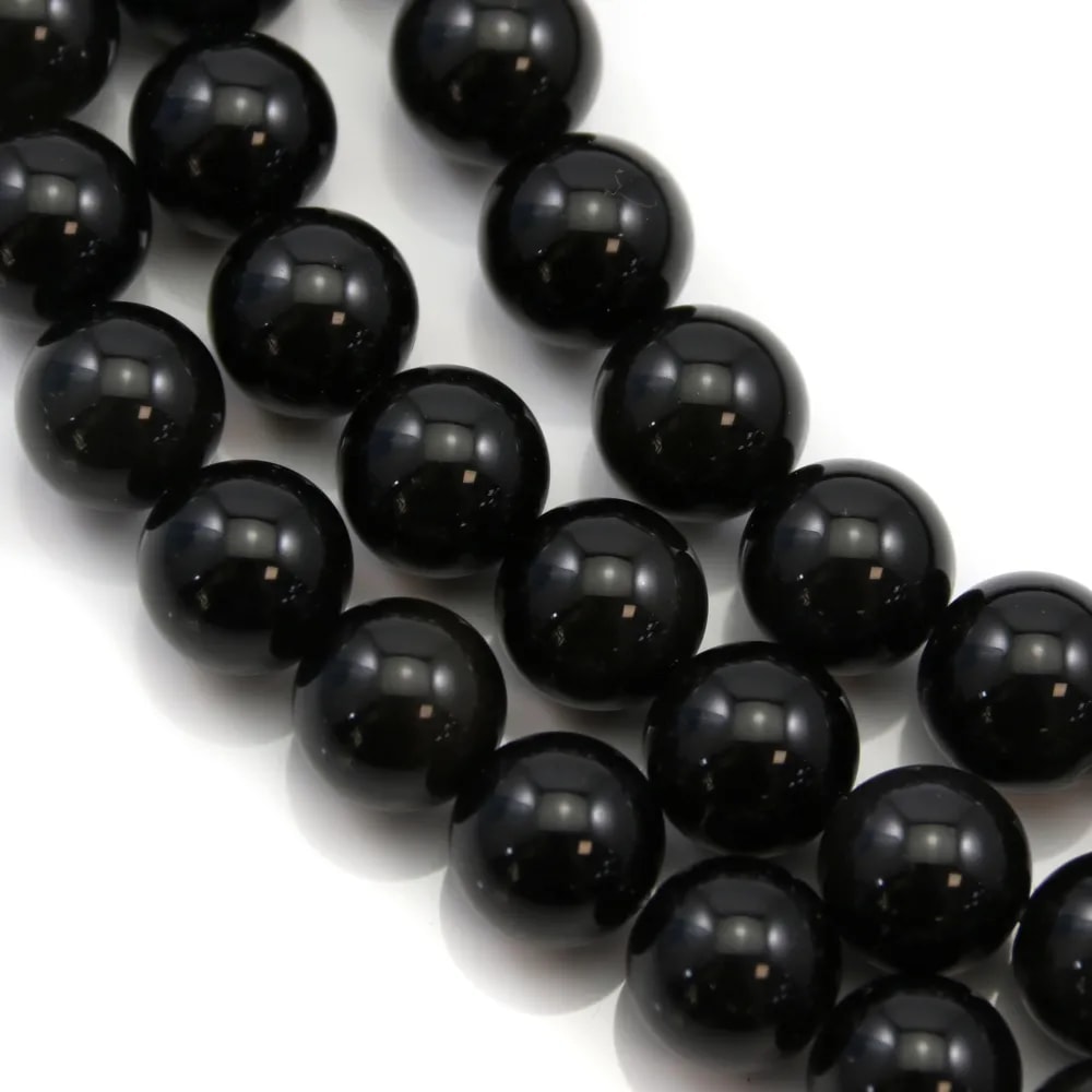 Obsidienne ronde 10mm x 40cm