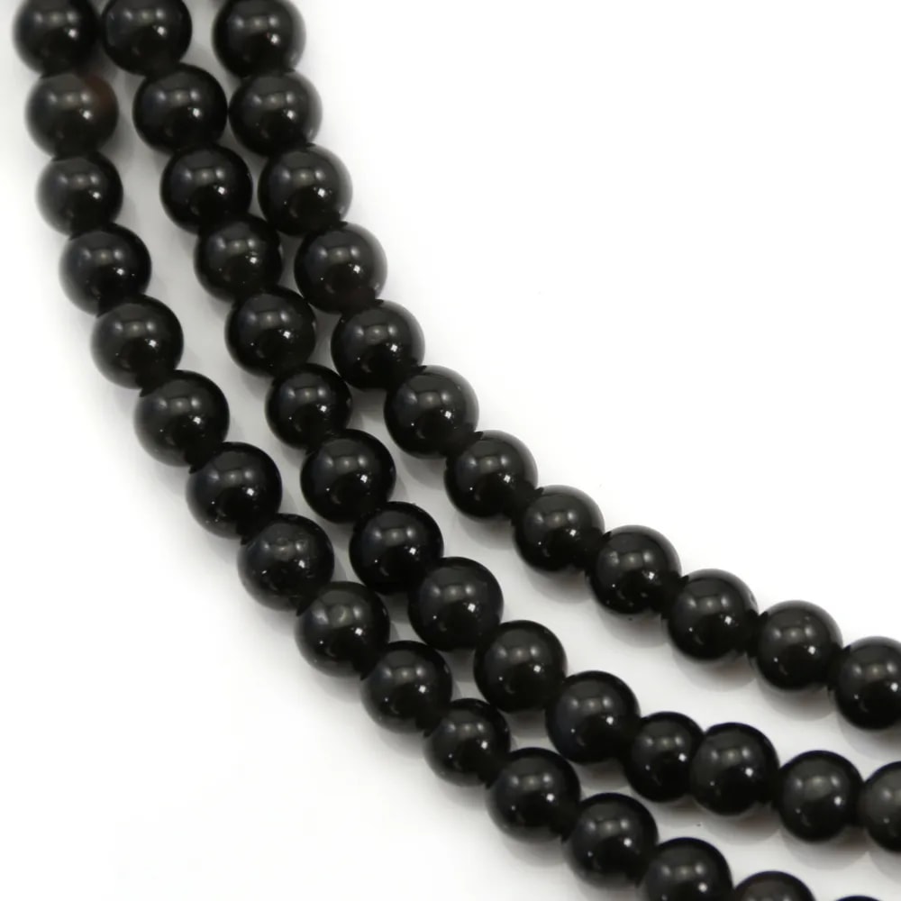 Obsidienne ronde 4mm x 40cm