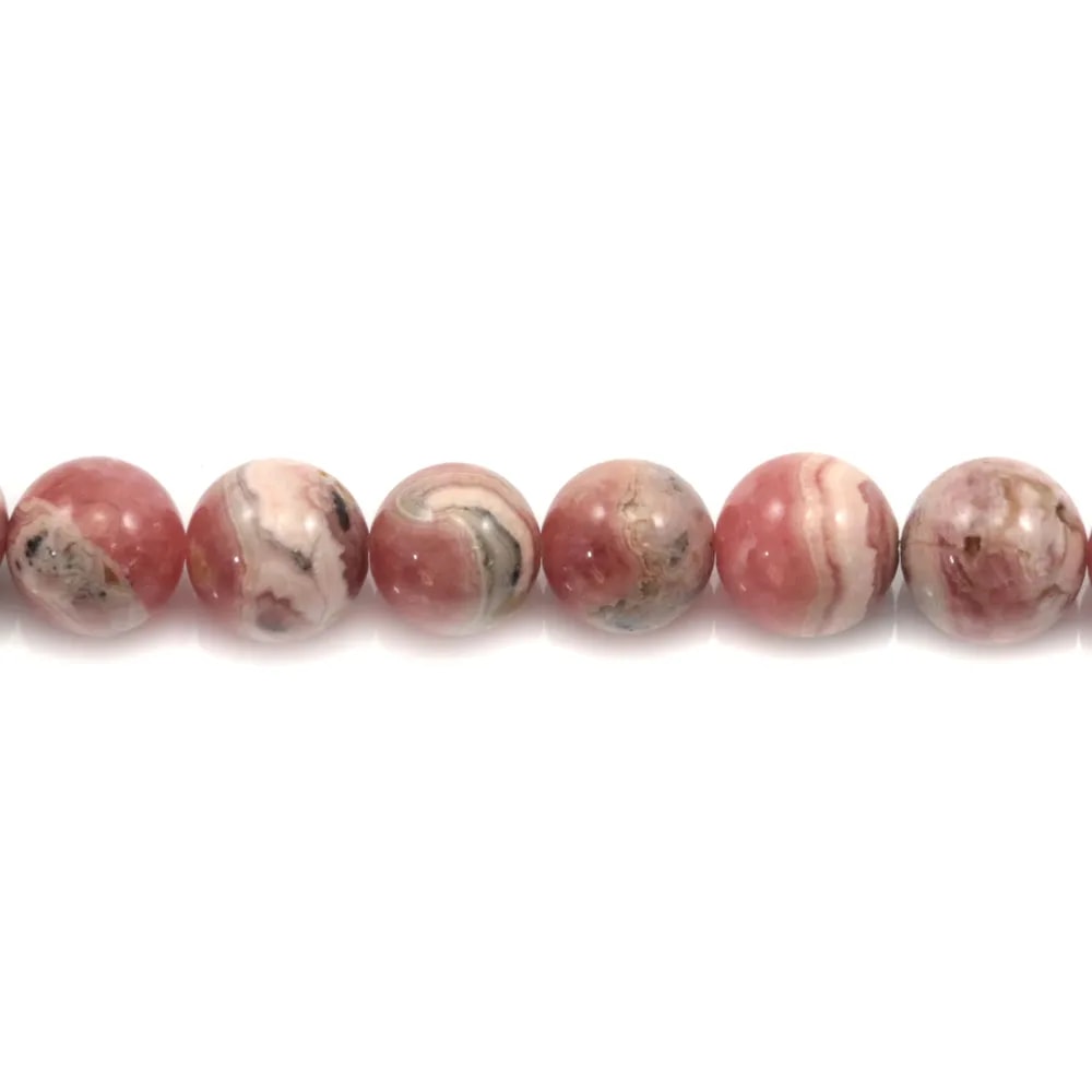 Rhodochrosite, ronde, 10mm x1pc