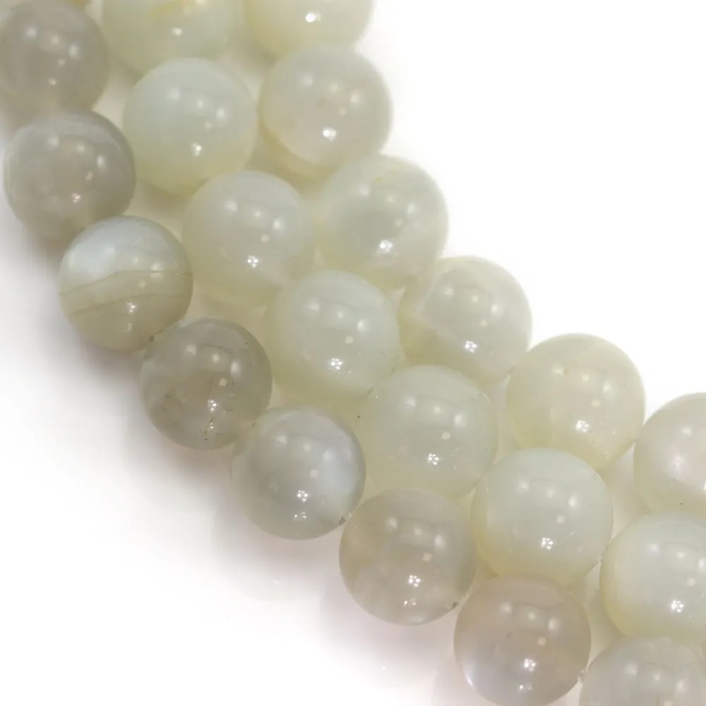 Round moonstone 12mm x 40cm