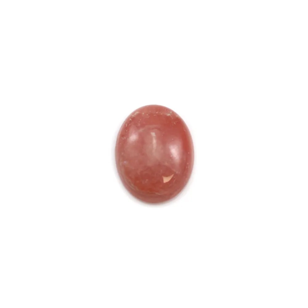 Pink rhodochrosite cabochon, in oval shape, in size of 11x14mm x 1pc