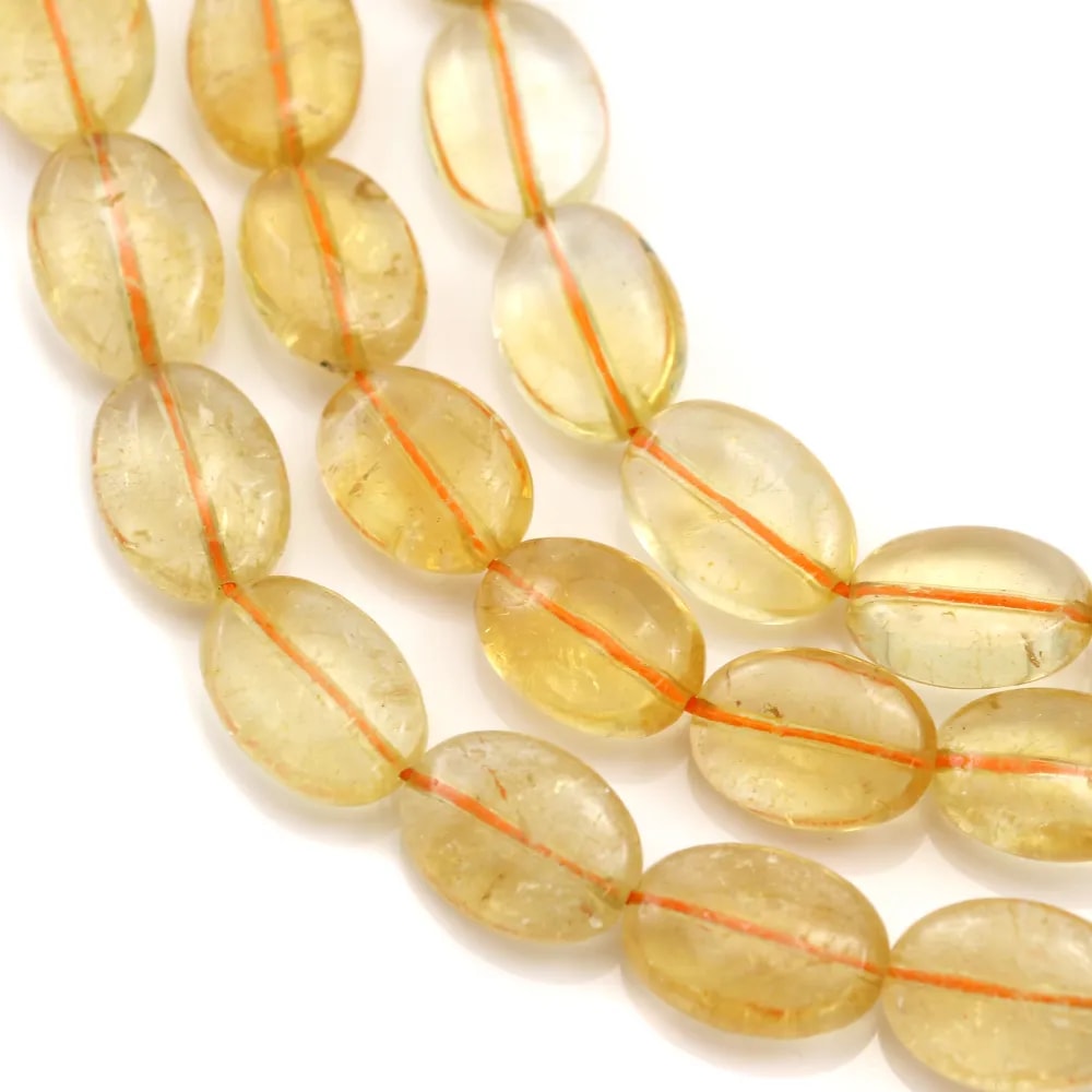 Citrine ovale 10x14mm x40cm