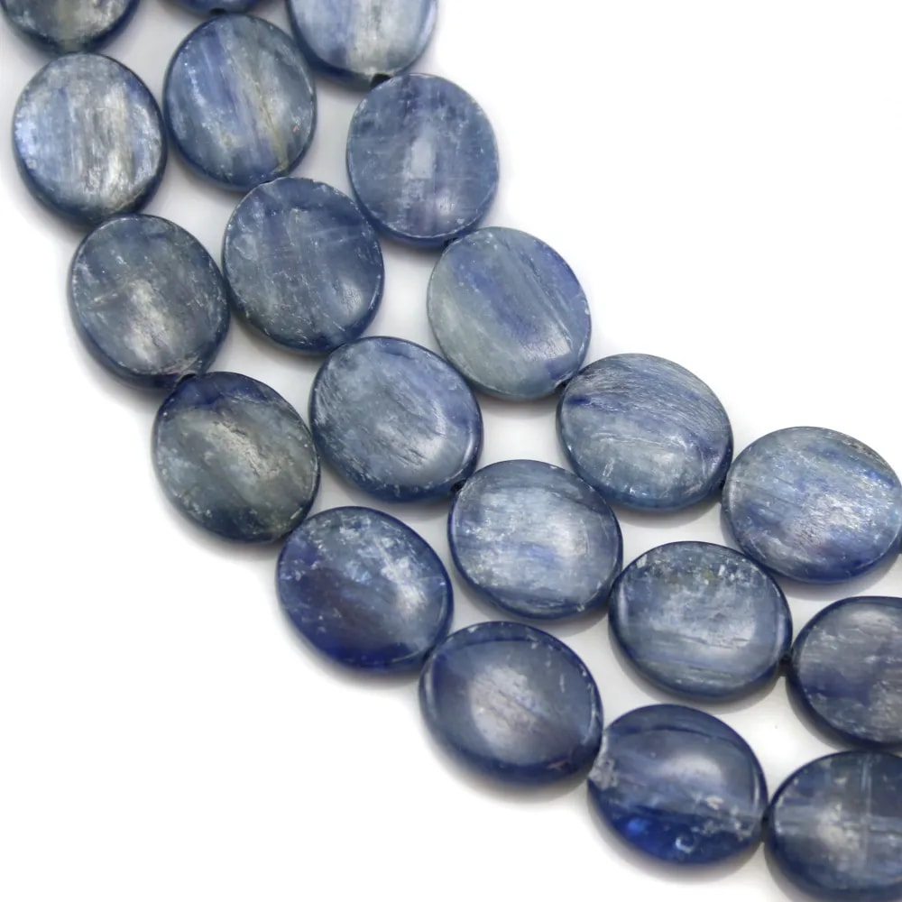 Cyanite ovale 10x12mm x 40cm