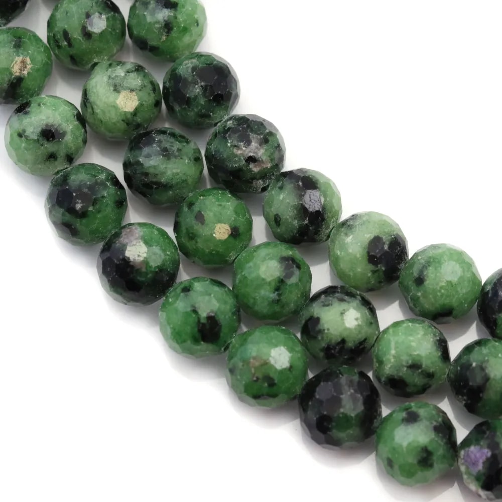 Ruby Zoisite Rond Facette 8mm x 40cm