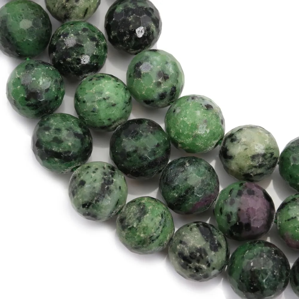 Ruby Zoisite Rond Facette 16mm x 40cm