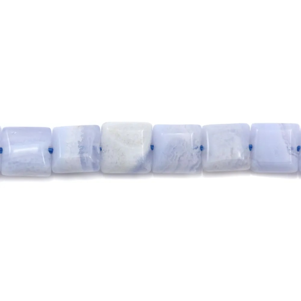 Calcédoine Carré 8mm x 5pcs
