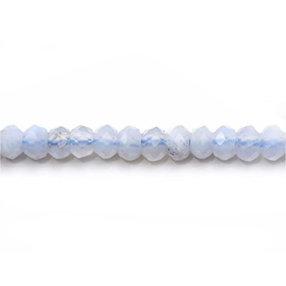 Calcédoine Rondelle Facette 3x5mm x 10pcs