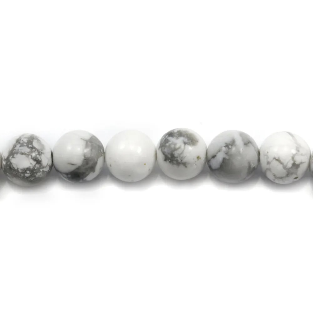 White Holite Round 4mm x 20 pcs 