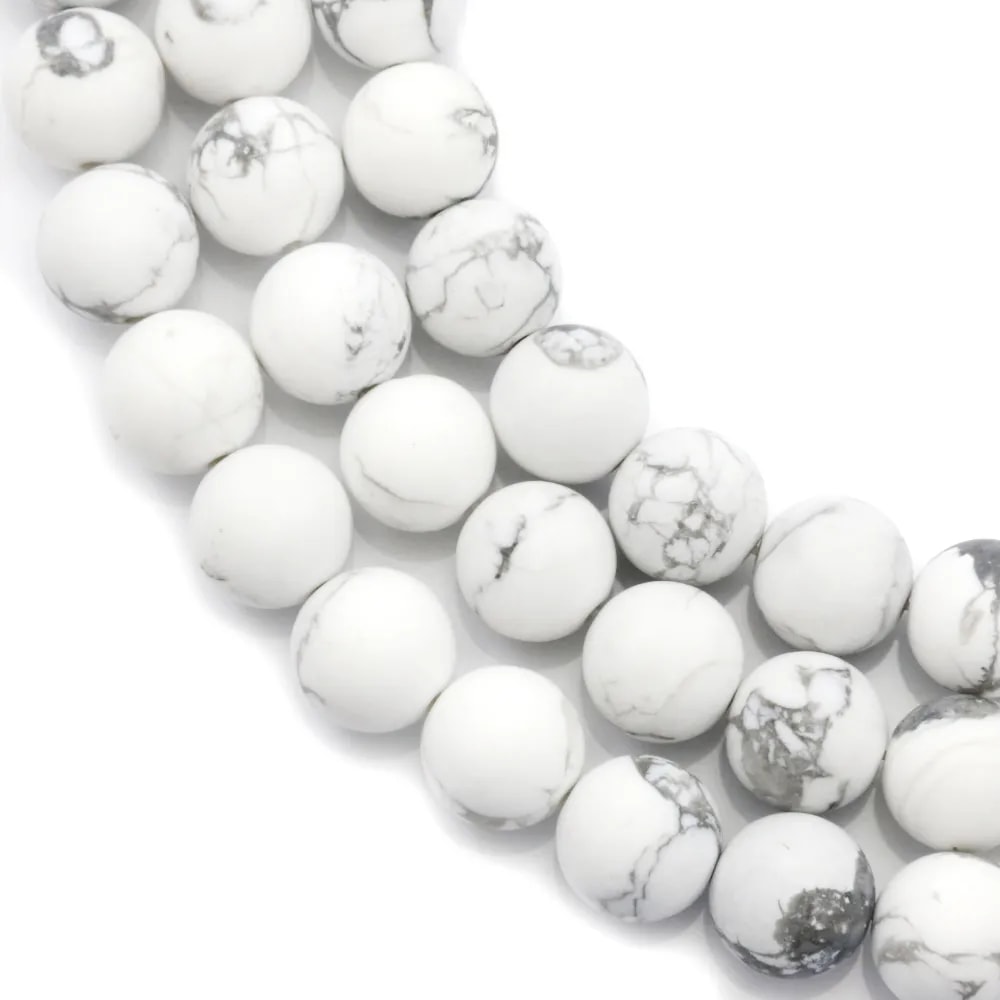 White mat howlit round 8mm x 40cm 