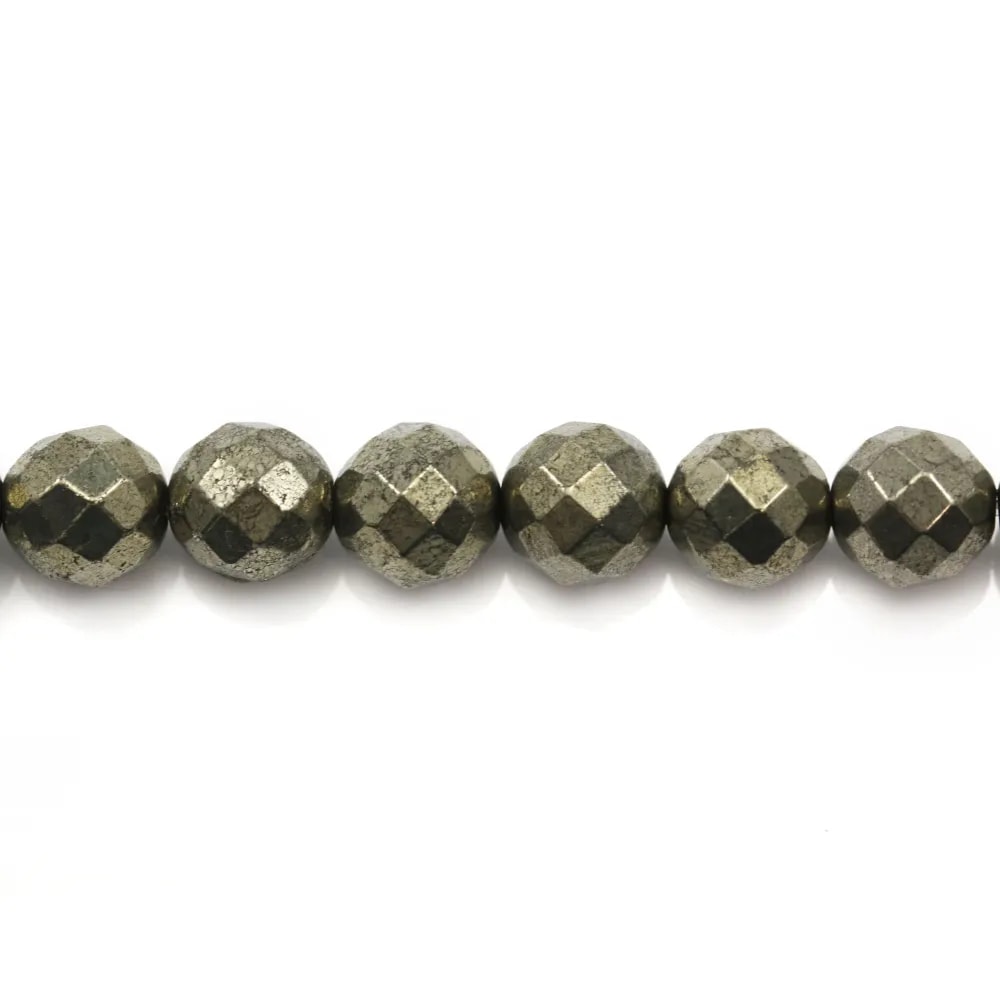 Pyrite Faceted Round