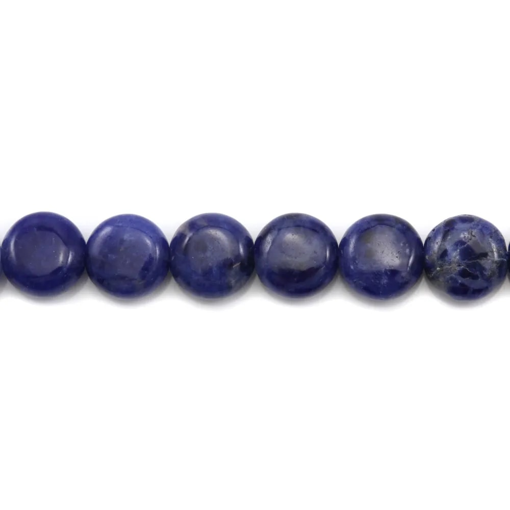 Sodalite rond plat 8mm x 6pcs
