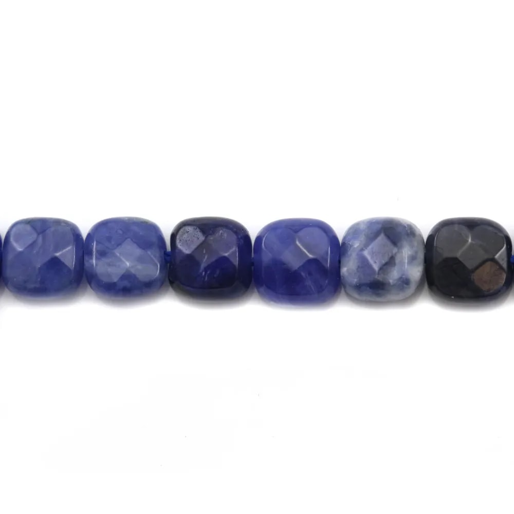 Sodalite faceted square 6mm x 40cm