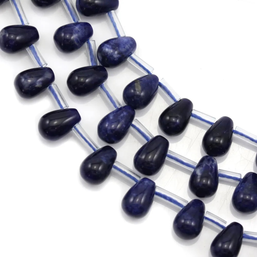 Sodalite in the shape of a drop, measuring 6 * 9mm x 40cm