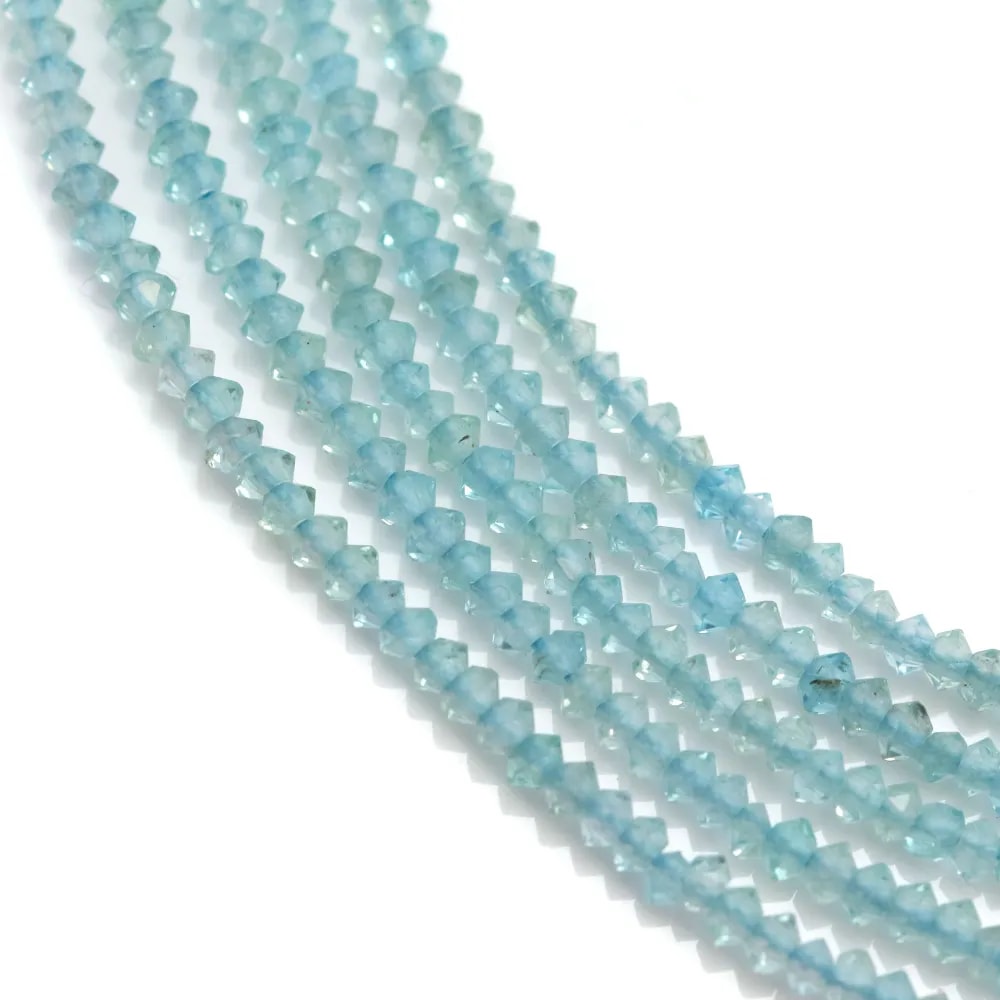 Apatite clair rondelle boulier facette 2x3mm sur fil 39cm