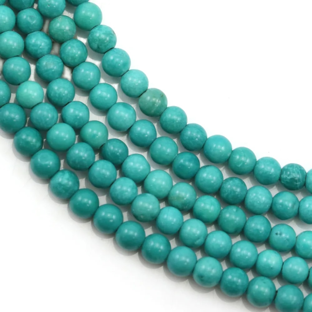 Turquoise traité verte ronde 3mm x 40cm