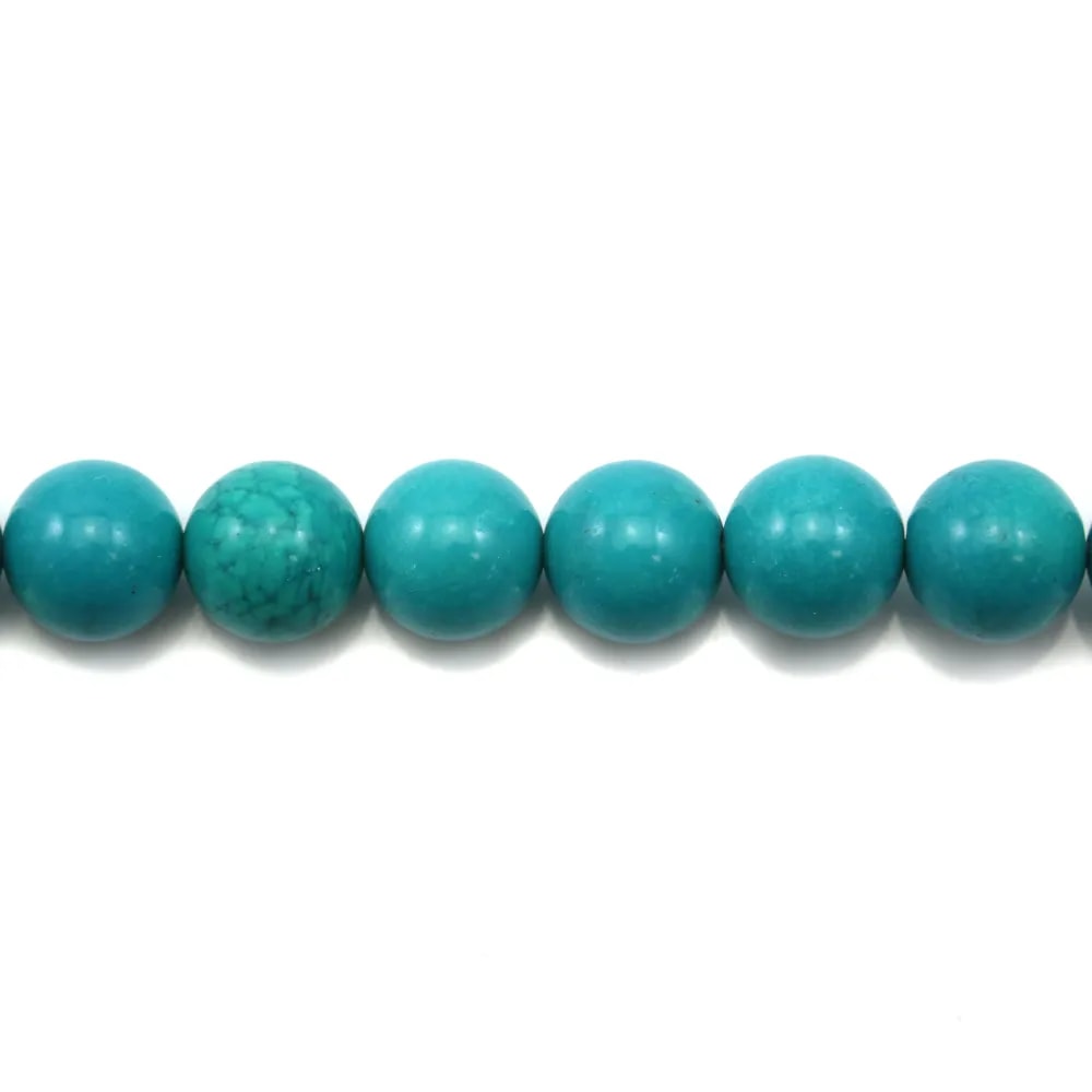 Turquoise traité verte ronde 8mm x 10pcs