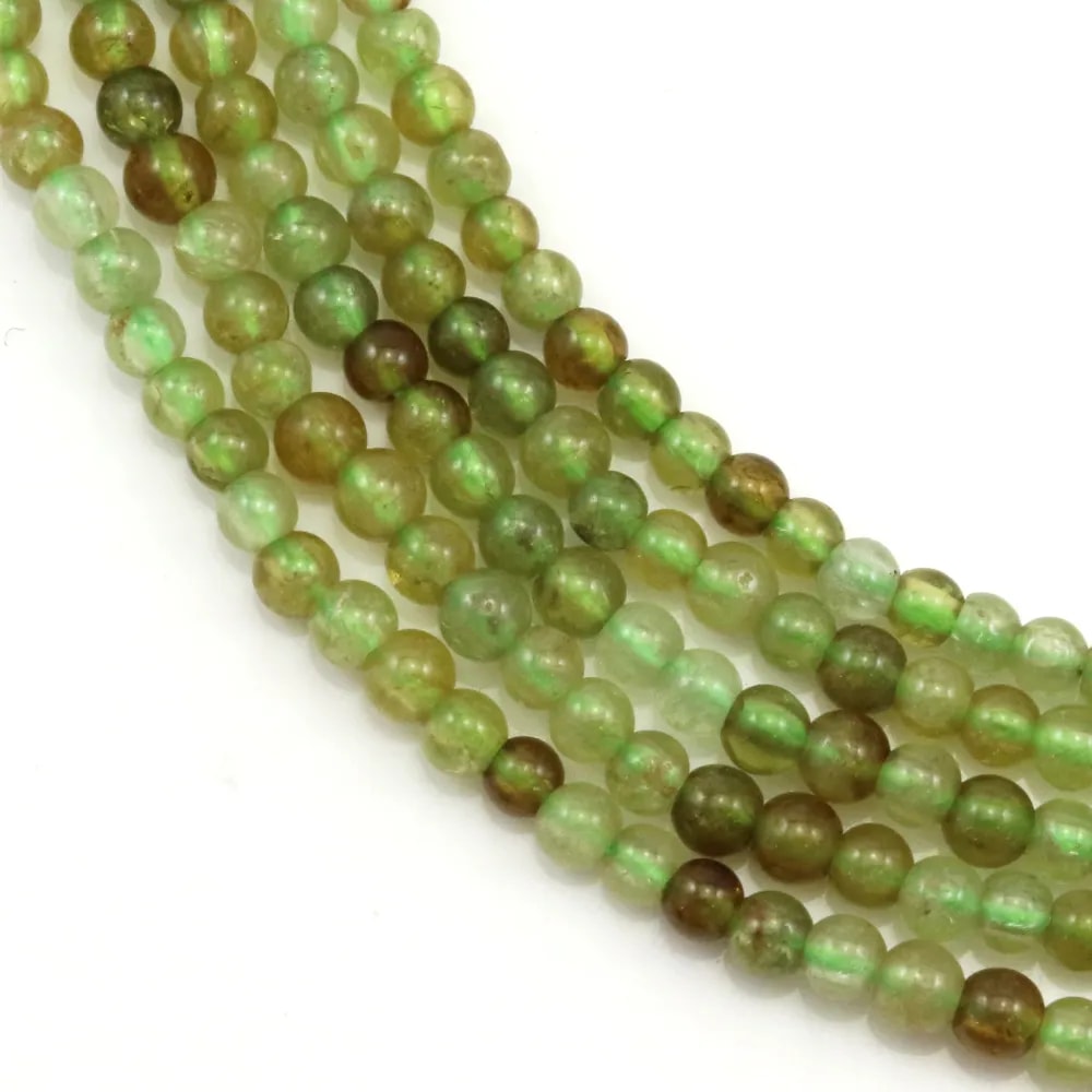 Grenat vert rond 3mm x 40cm