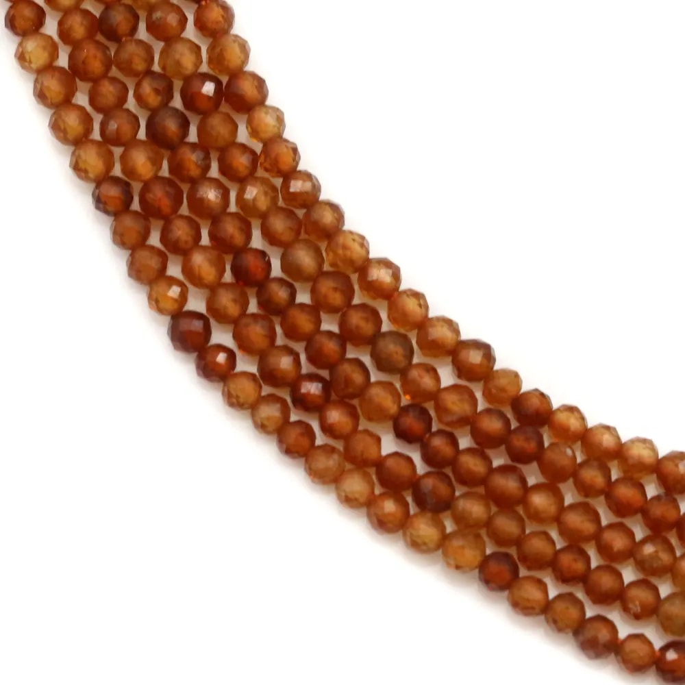 Grenat rondelle facette 1mm x 40cm