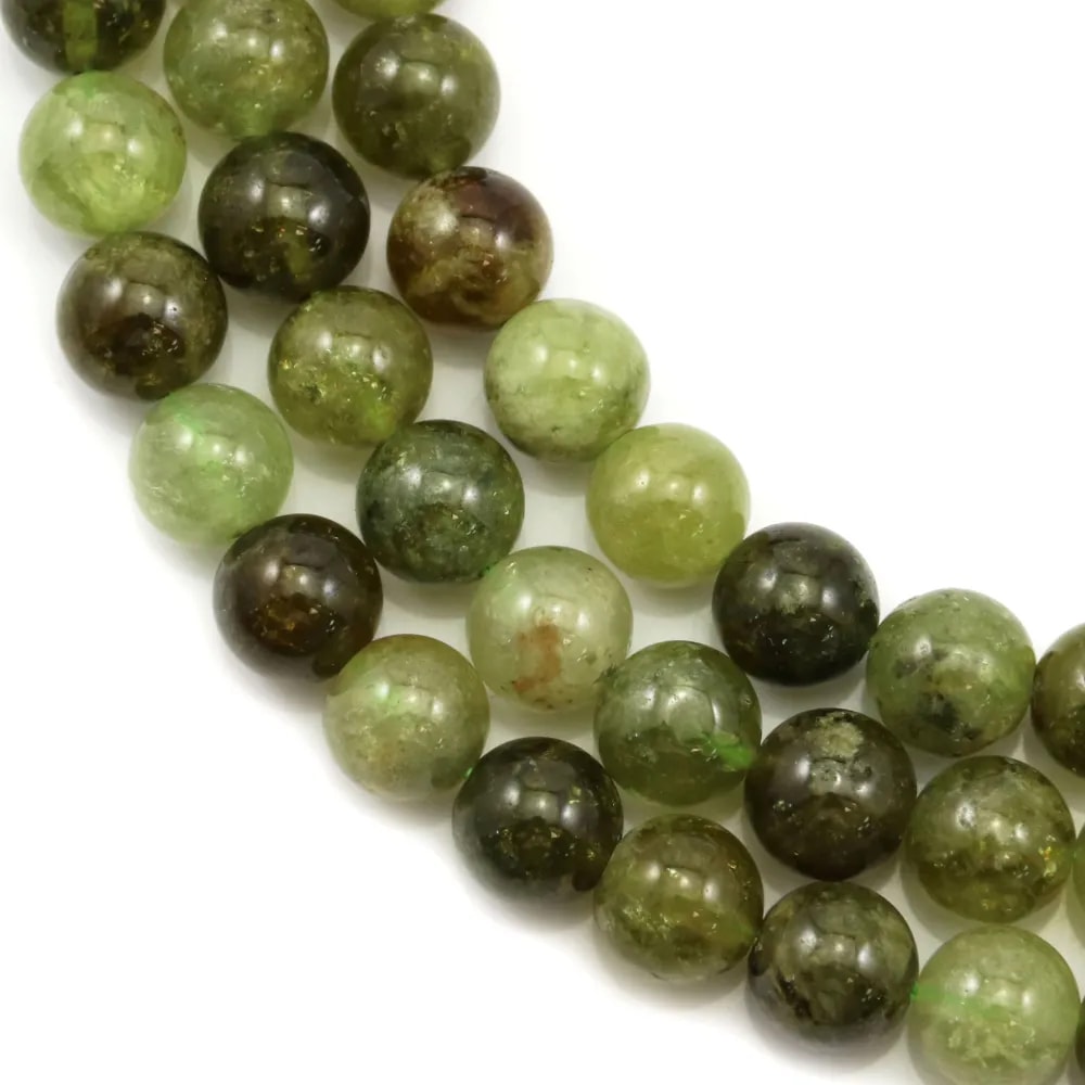 Grenat vert rond 8mm x 40cm