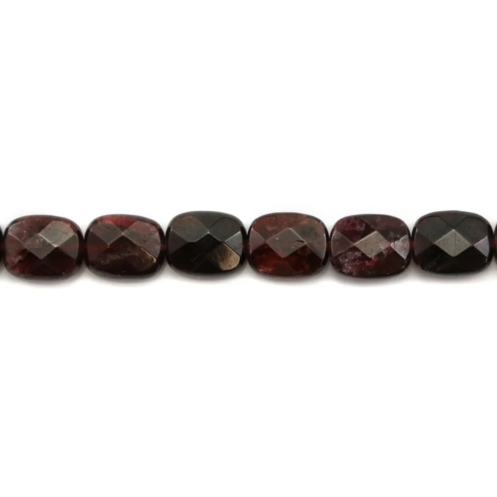 Grenat rectangle facette 7x9mm x 5pcs