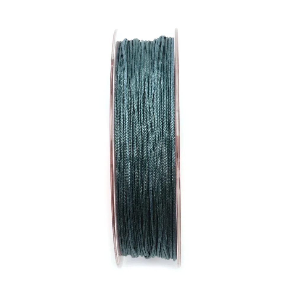 Fil polyester de couleur bleu canard, 0.8mm x 30m