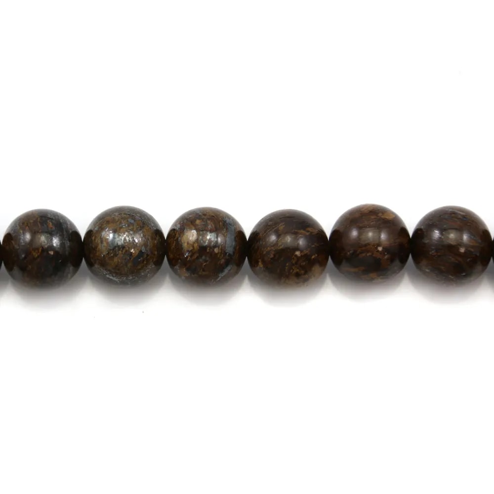 Bronzite ronde 12mm x 4 pcs