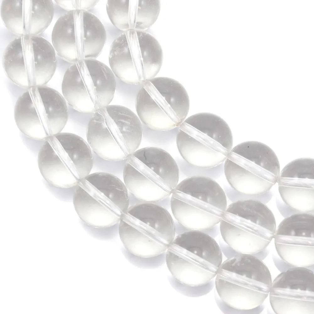 Cristal de roche Ronde 14mm x 40cm