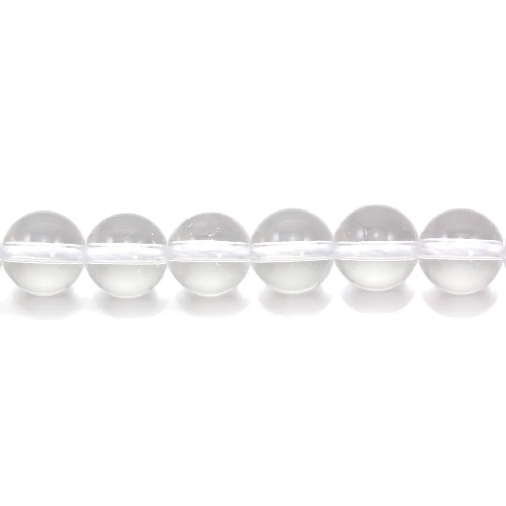 Rock crystal quartz round 12mm x 4pcs
