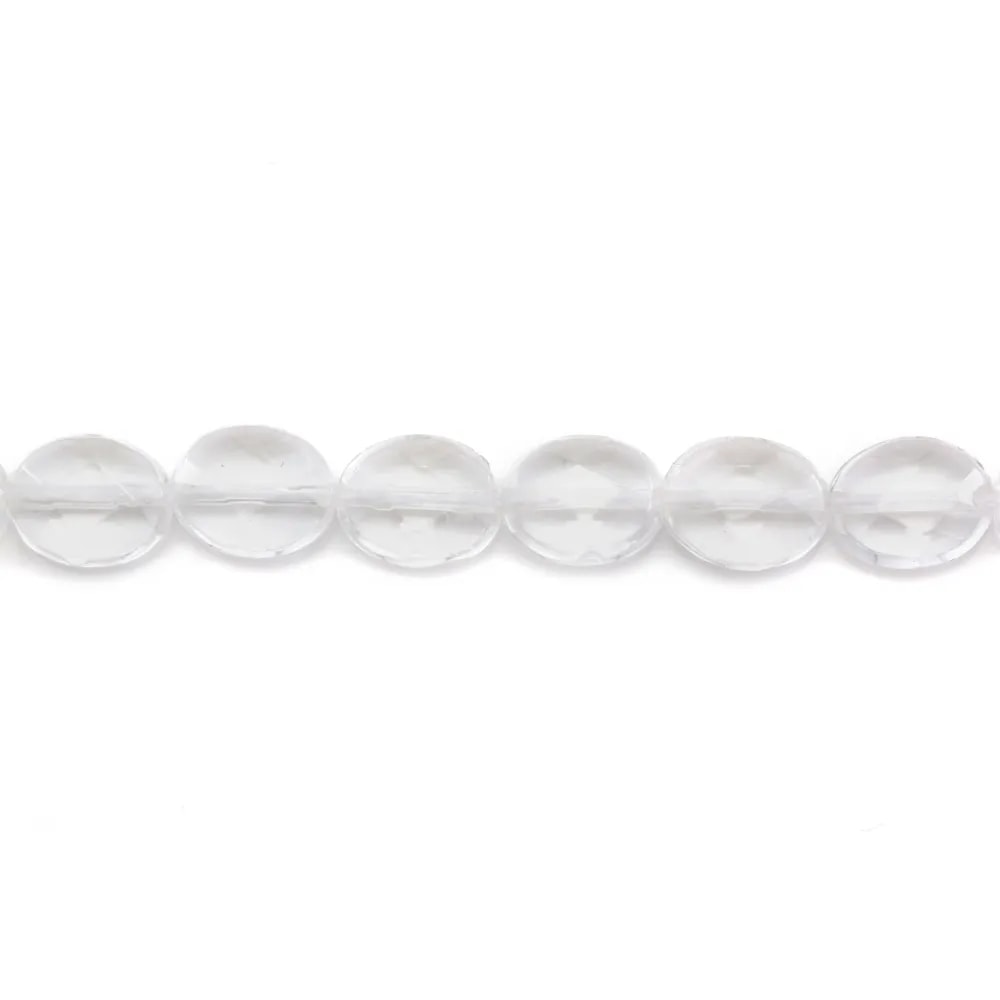 Cristal de roche Ovale Facette 8x10mm x 2 st