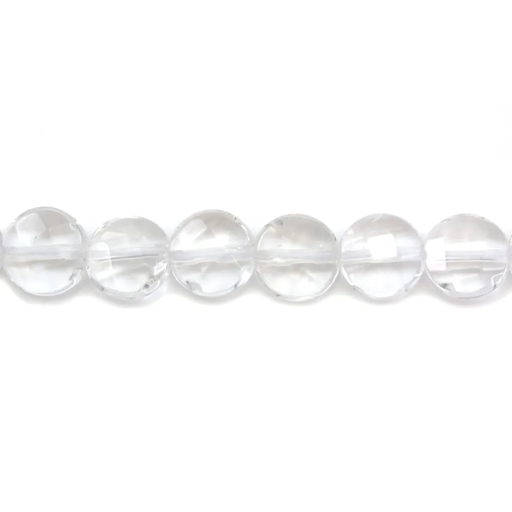 Cristal de roche Rond Plat Facette