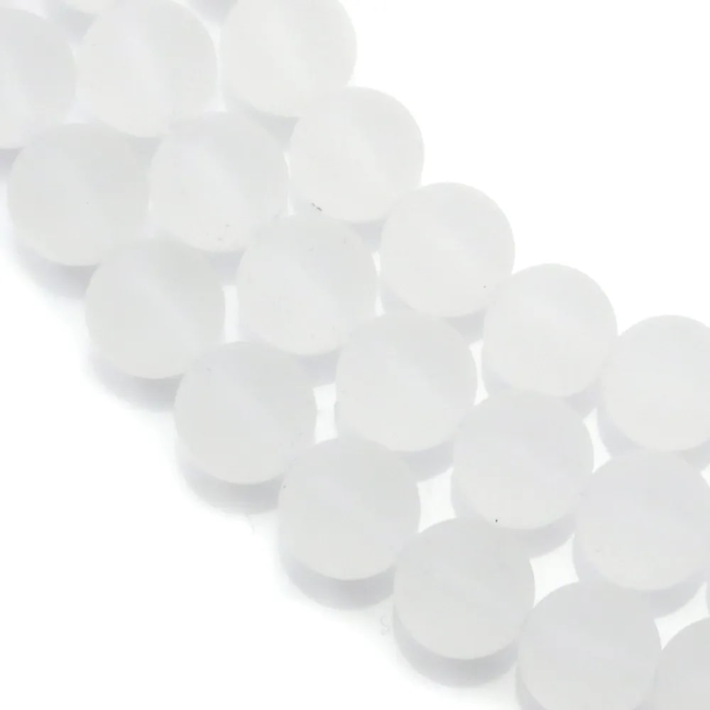 Cristal de roche ronde matte 10mm x 40cm