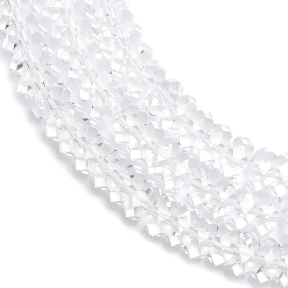 Cristal de roche Rondelle Facette