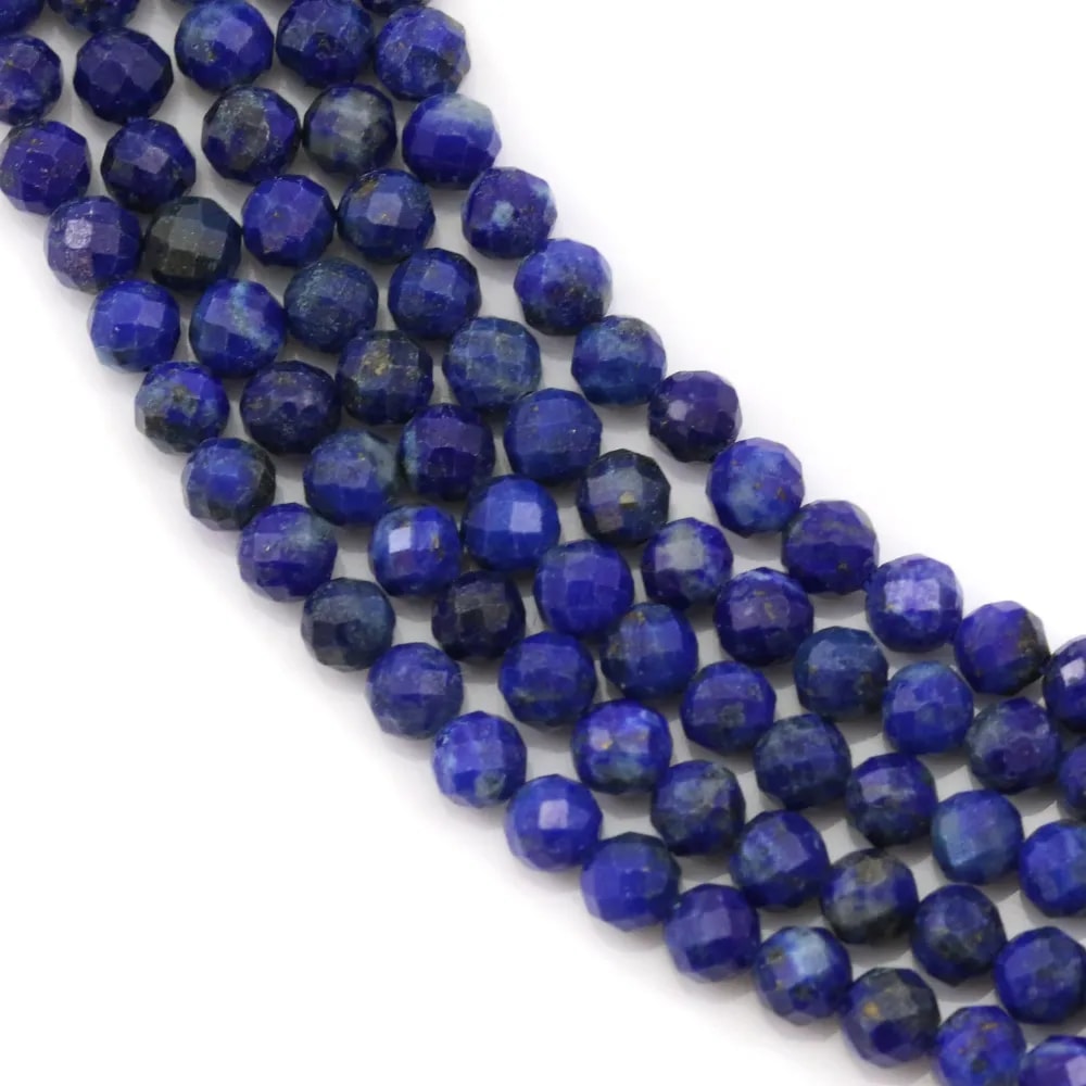 Lapis-lazuli rond facette 3mm x 40cm