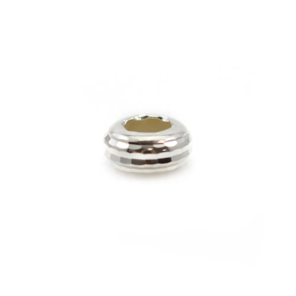 Intercalaires rondelle facettée 5mm en argent 925 x 4pcs