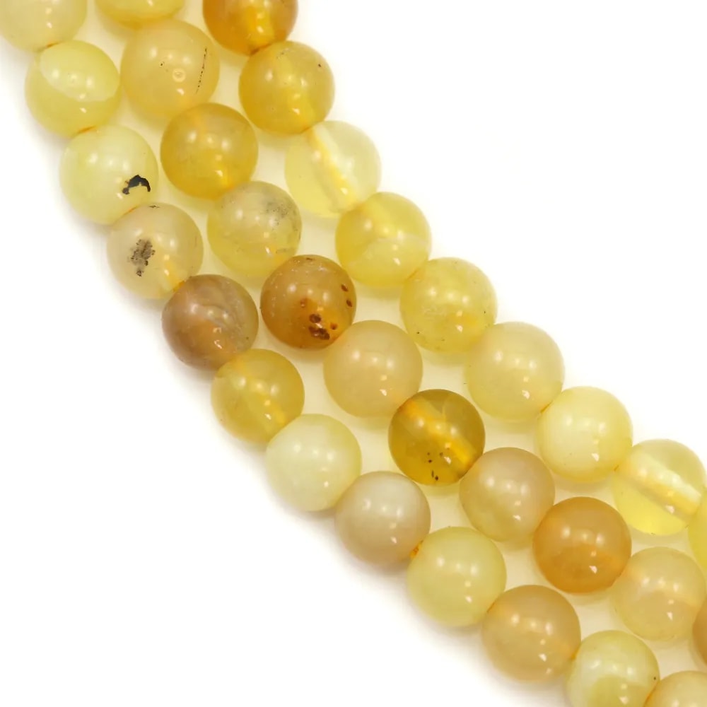 Yellow Opal round 4mm x 40cm