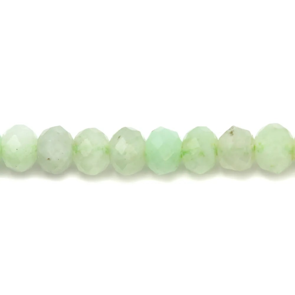 Opale vert rondelle facette 2x3mm x 40cm
