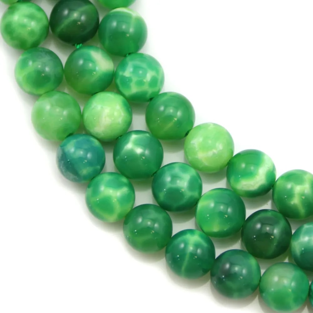 Agate paon,en forme de ronde 8mm x 40cm
