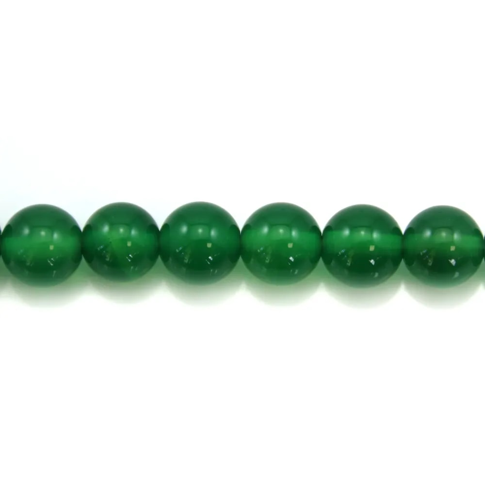 Agate vert ronde 8mm x 5 st
