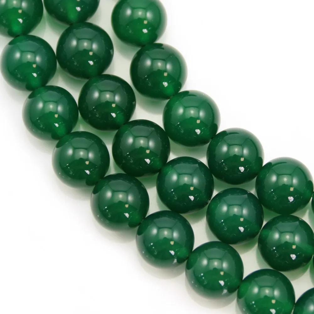 Agate vert ronde 10mm x 40cm