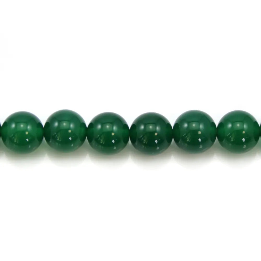 Agate verte ronde 12mm x 4 pcs